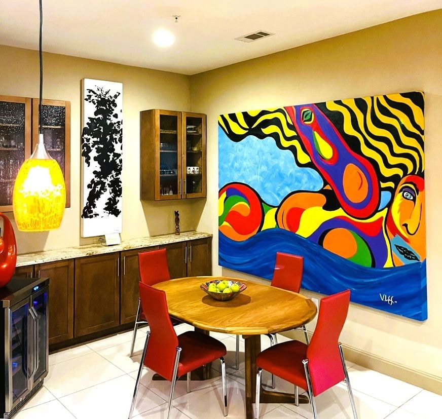 The Swimmer — dining room installed