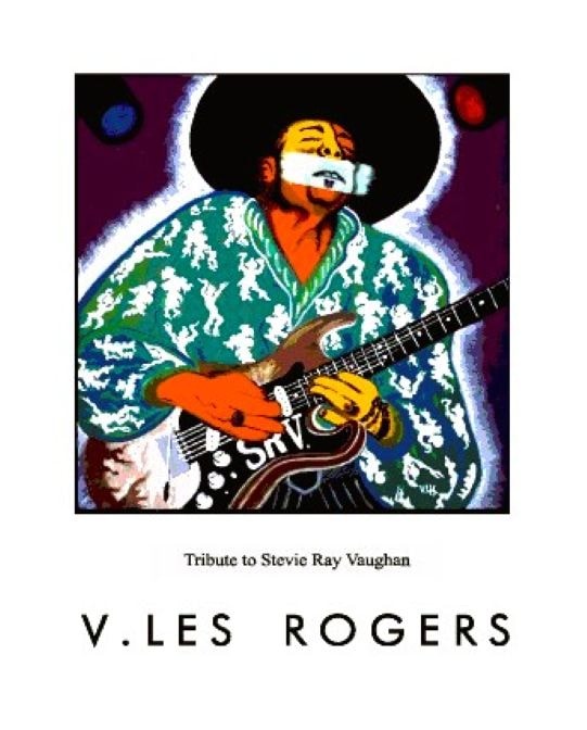 SRV limited edition print by V. Les Rogers